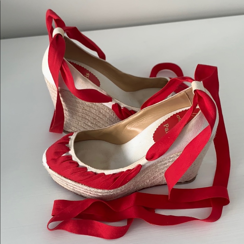 Christian Louboutin Espadrille Wedges